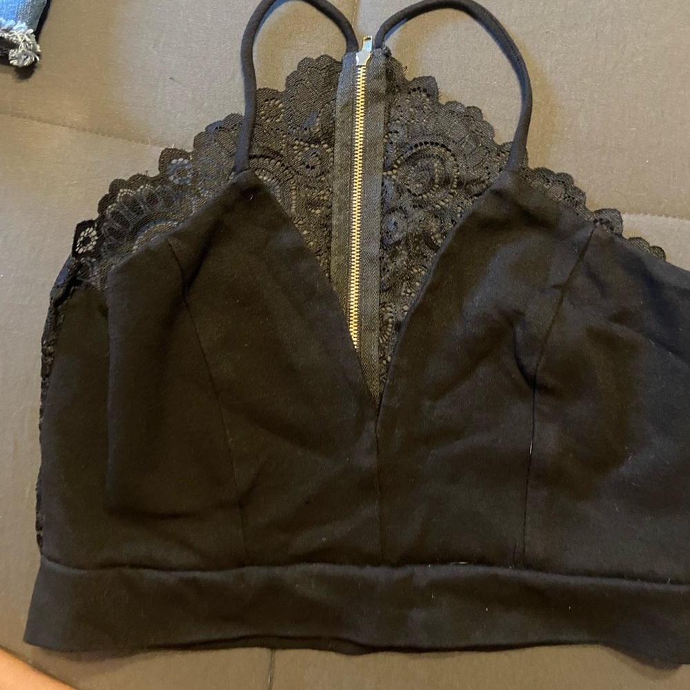 Black crop top